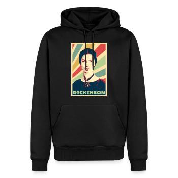 Emily Dickinson Colors Vintage - Sweat à capuche Premium bio Homme - noir - Devant - Nico (187cm)