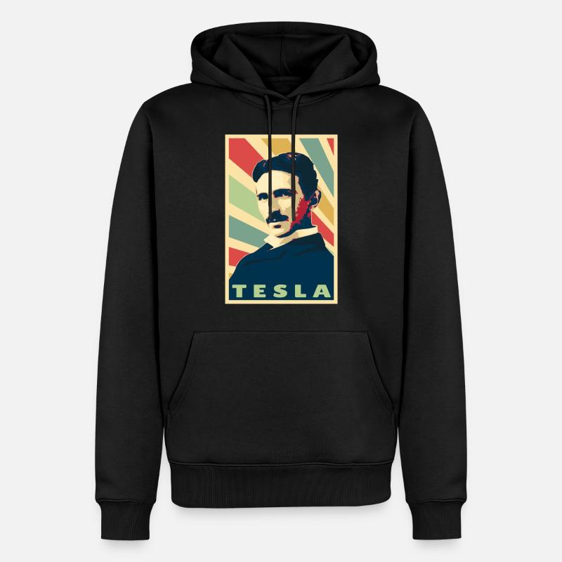 Nikola Tesla - Sweat à capuche Premium bio Homme - noir