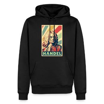 Georg Friedrich Handel Vintage Colors - Sweat à capuche Premium bio Homme - noir - Devant - Nico (187cm)