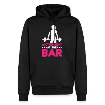 Une autre nuit au bar 3 - Sweat à capuche Premium bio Homme - noir - Devant - Nico (187cm)