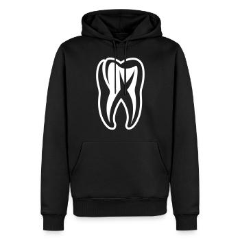 Dentiste Tooth Icon - Sweat à capuche Premium bio Homme - noir - Devant - Nico (187cm)