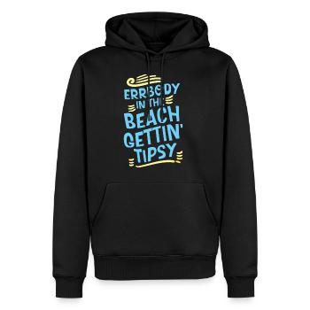 Errbody In The Beach Gets Tipsy 2 - Sweat à capuche Premium bio Homme - noir - Devant - Nico (187cm)