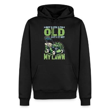 Not Saying I'm Old But Get Off My Lawn 5 - Männer Premium Bio Hoodie - Schwarz - Vorne - Nico (187cm)