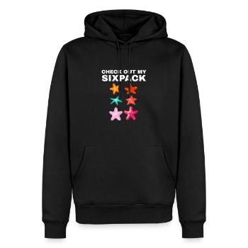 Seestern - Männer Premium Bio Hoodie - Schwarz - Vorne - Nico (187cm)