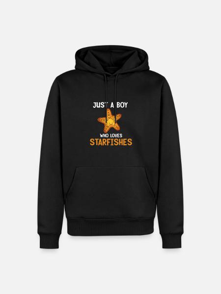 Seestern - Männer Premium Bio Hoodie - Schwarz