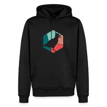 Papageitaucher Puffin Papageientaucher Vintage - Männer Premium Bio Hoodie - Schwarz - Vorne - Nico (187cm)