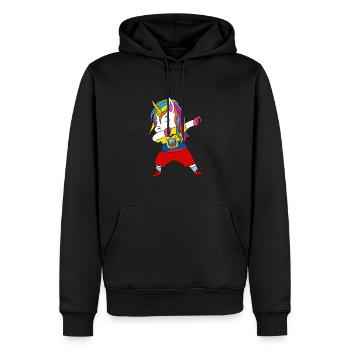 Ecuador-fußball-tupfendes Geschenk - Männer Premium Bio Hoodie - Schwarz - Vorne - Nico (187cm)
