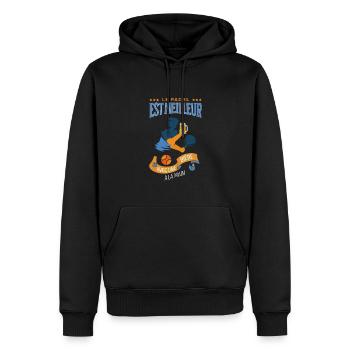 Le padel est meilleur avec une bière à la main - Sweat à capuche Premium bio Homme - noir - Devant - Nico (187cm)