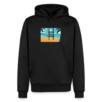Enjoy The Summer - Men’s Premium Organic Hoodie - black - Front - Nico (187cm)