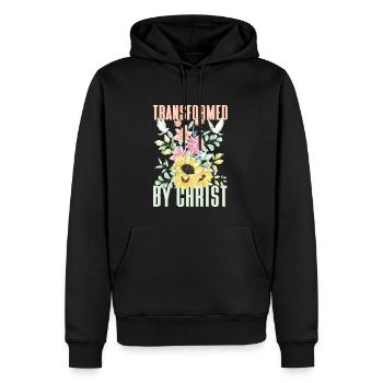 Transformé par Christ Church Jésus-Christ - Sweat à capuche Premium bio Homme - noir - Devant - Nico (187cm)