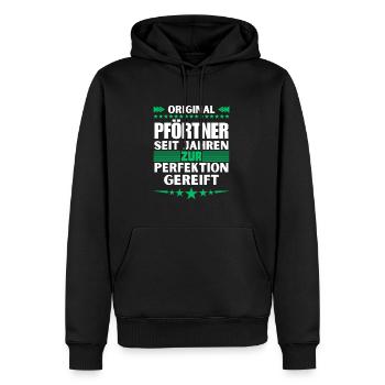 Gatekeeper matured to perfection - Men’s Premium Organic Hoodie - black - Front - Nico (187cm)