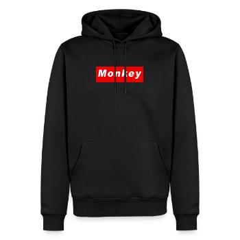 Affe - Männer Premium Bio Hoodie - Schwarz - Vorne - Nico (187cm)