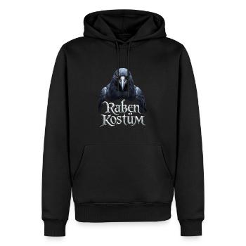 Rabe Kostüm Raben cooles Vogel Kostüm Karneval - Männer Premium Bio Hoodie - Schwarz - Vorne - Nico (187cm)