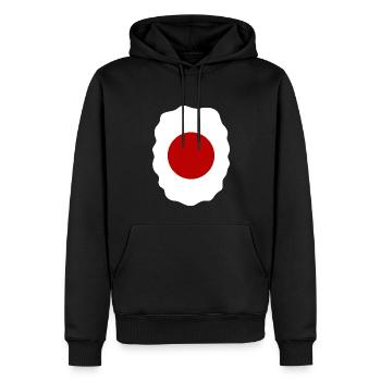 Japan Flagge Used Look Nihon Japanische Fahne - Männer Premium Bio Hoodie - Schwarz - Vorne - Nico (187cm)