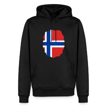 Norwegen Flagge Skandinavien Norwegische Fahne - Männer Premium Bio Hoodie - Schwarz - Vorne - Nico (187cm)