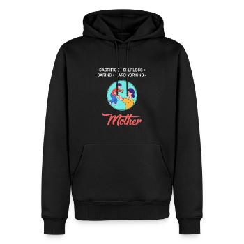 Design fort de la fête des mères - Sweat à capuche Premium bio Homme - noir - Devant - Nico (187cm)