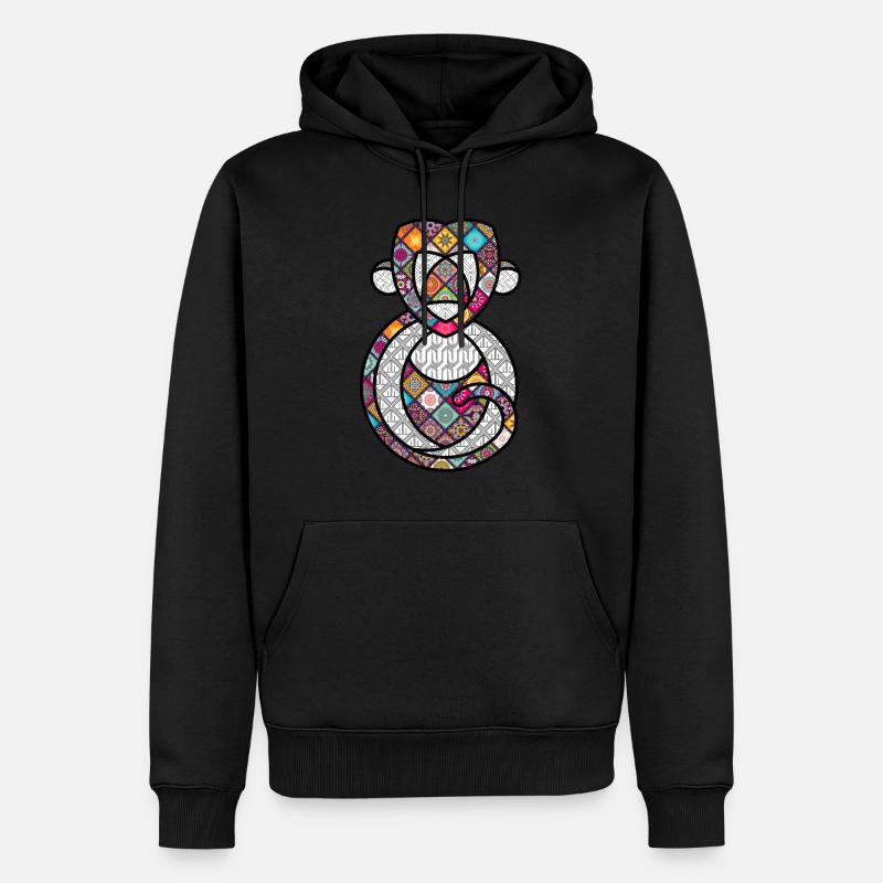 SINGE PSYCHEDELIQUE / THE PSYCHEDELIC MONKEY - Sweat à capuche Premium bio Homme - undefined