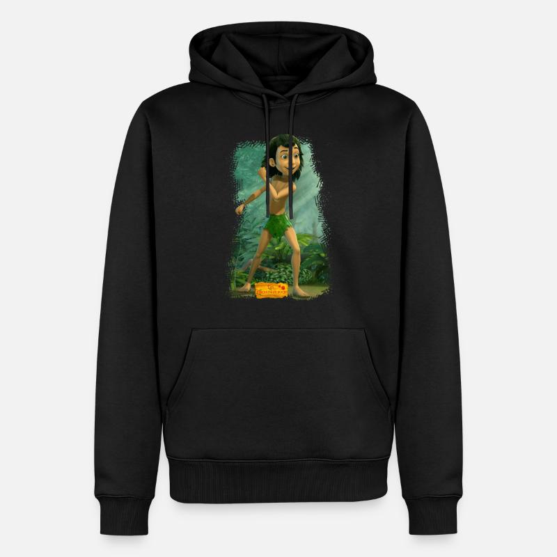 Das Dschungelbuch Mogli - Männer Premium Bio Hoodie - Schwarz