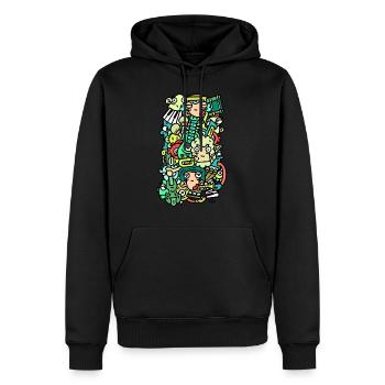 Japajazz par Juliooz - Sweat à capuche Premium bio Homme - noir - Devant - Nico (187cm)