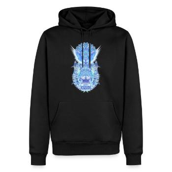 Aqua 2022 23 Delfine - Männer Premium Bio Hoodie - Schwarz - Vorne - Nico (187cm)