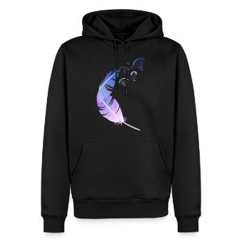 Feather Paragliding blue purple - Men’s Premium Organic Hoodie - black - Front - Nico (187cm)