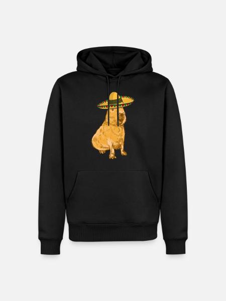 Mexican Capybara - Männer Premium Bio Hoodie - Schwarz