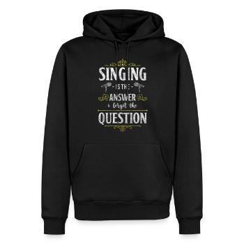 Singen Leidenschaft Musikalisch Band - Männer Premium Bio Hoodie - Schwarz - Vorne - Nico (187cm)