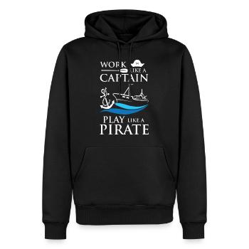 Captain Pirates - Männer Premium Bio Hoodie - Schwarz - Vorne - Nico (187cm)