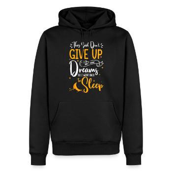 Sleep, late risers, relax, rest - Men’s Premium Organic Hoodie - black - Front - Nico (187cm)