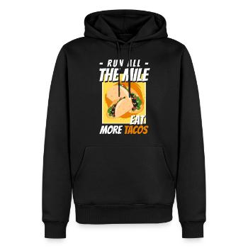 Taco Food Latino Burrito - Men’s Premium Organic Hoodie - black - Front - Nico (187cm)