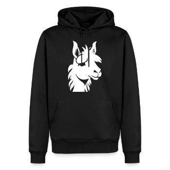 Drôle de lama Silhouette Cheeky Fun Lamas - Sweat à capuche Premium bio Homme - noir - Devant - Nico (187cm)