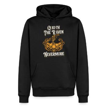 Krähe Vogel Schwarz Walhalla - Männer Premium Bio Hoodie - Schwarz - Vorne - Nico (187cm)