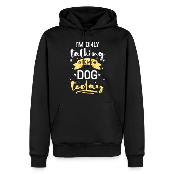 Chien Animal Amour Sports De Chien - Sweat à capuche Premium bio Homme - noir - Devant - Nico (187cm)