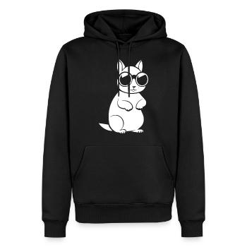Funny Squirrel Wearing Sunglasses Squirrels - Men’s Premium Organic Hoodie - black - Front - Nico (187cm)