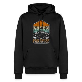 Sommer Sandstrand Insel - Männer Premium Bio Hoodie - Schwarz - Vorne - Nico (187cm)
