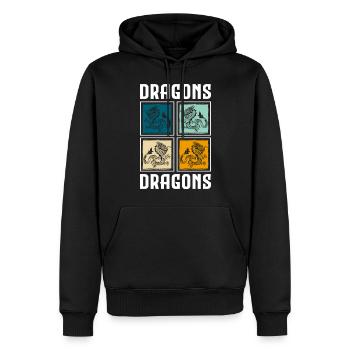 Fantasy Mythologie Stärke Tattoo - Männer Premium Bio Hoodie - Schwarz - Vorne - Nico (187cm)