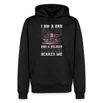 Journée militaire du chien terrestre Paix mondiale - Sweat à capuche Premium bio Homme - noir - Devant - Nico (187cm)