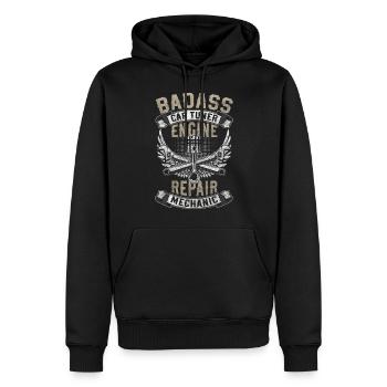 Auto Leistung Carguy Show and Shine - Männer Premium Bio Hoodie - Schwarz - Vorne - Nico (187cm)