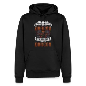 Ailes de Dragon Chine Fantaisie - Sweat à capuche Premium bio Homme - noir - Devant - Nico (187cm)