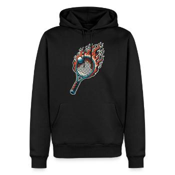 Badminton - Sweat à capuche Premium bio Homme - noir - Devant - Nico (187cm)