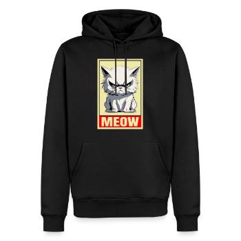 Cat Meow Grumpy Grumpy Grumpy Funny - Men’s Premium Organic Hoodie - black - Front - Nico (187cm)