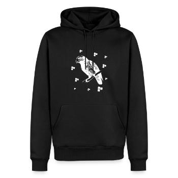 Parrot cockatoo bird nature - Men’s Premium Organic Hoodie - black - Front - Nico (187cm)