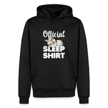Alpaca Llama Official Sleep Shirt Lazy Relax - Men’s Premium Organic Hoodie - black - Front - Nico (187cm)