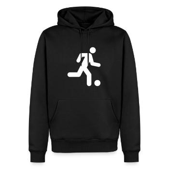 Soccer Player, Soccer - Men’s Premium Organic Hoodie - black - Front - Nico (187cm)