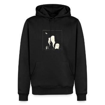 De nouveau ensemble - Sweat à capuche Premium bio Homme - noir - Devant - Nico (187cm)