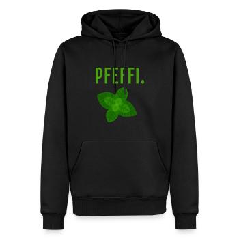 Pfefferminz Likör Pfeffi Vatertag Sauf - Männer Premium Bio Hoodie - Schwarz - Vorne - Nico (187cm)