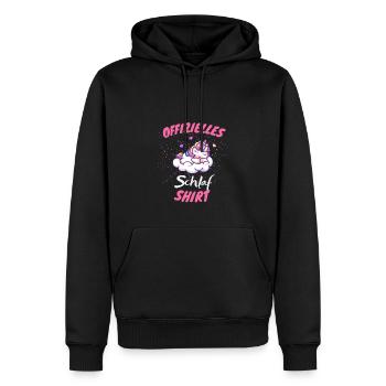 Schlafendes Tier Offizielles Schlaf Shirt Einhorn - Männer Premium Bio Hoodie - Schwarz - Vorne - Nico (187cm)