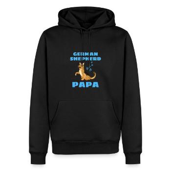 Dogs Papa Gift Father's Day German Shepherd - Men’s Premium Organic Hoodie - black - Front - Nico (187cm)