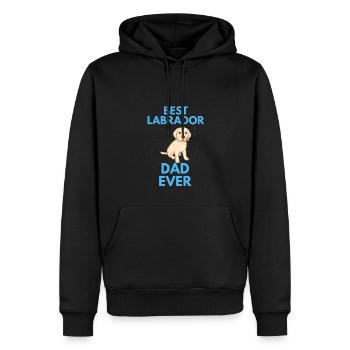 Meilleur Labrador Papa Cadeau fête des pères Labrador - Sweat à capuche Premium bio Homme - noir - Devant - Nico (187cm)