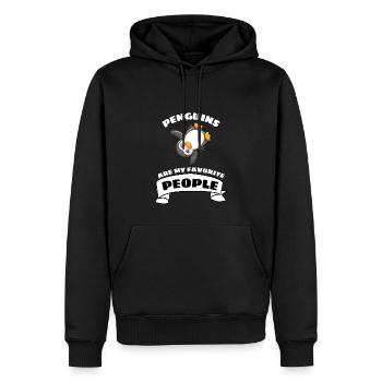 Antarctique Animal Drôle Cadeau Pingouin - Sweat à capuche Premium bio Homme - noir - Devant - Nico (187cm)